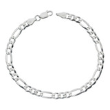 Pulsera Cartier Plata 925 4mm 21cm Chapado En Plata Hombre