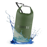 Bolsa Seca Impermeable P/ Pesca Campismo Playa Buceo 30 Lts Color Verde Militar