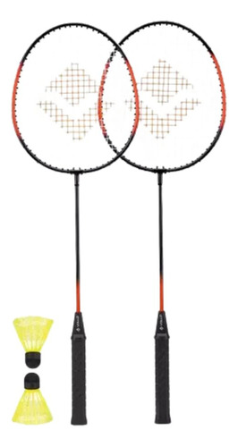 Kit Badminton Set Raquete Peteca Vollo Adulto Vb003