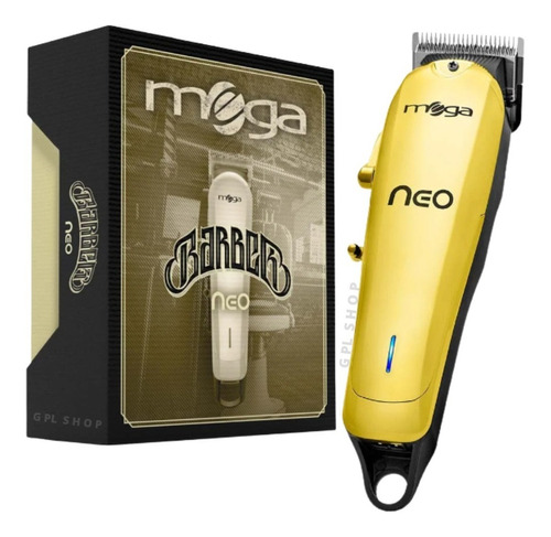 Maquininha De Cortar Cabelo Dourada Neo Barber Gold Sem Fio