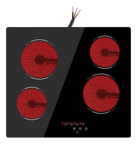Estufa Eléctrica De Cerámica Con 4 Quemadores, 220 V, 6000 W