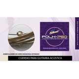 Cuerdas Guitarra Acústica Acero Entorchado Dorado Selene 750