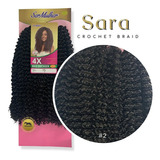 Cabelo Orgânico Cacheado Modelo Sara Ser Mulher 340 G 50 Cm Cor 2 Castanho Escuro