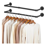 Elibbren 2 Pack Clothing Rack De Montaje En Pared, Industria