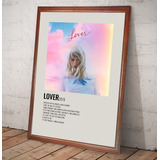 Taylor Swift Poster Album Lover En Cuadro Vidriado