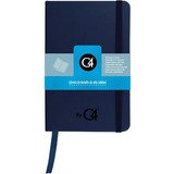 Libreta Cuaderno De Bolsillo,  Pasta Dura 80 Hojas G4 Skin M Color Azul Obscuro