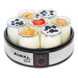 Yogurtera Eléctrica Aiwa - 1,2l - 7 Frascos De 180ml - Inox