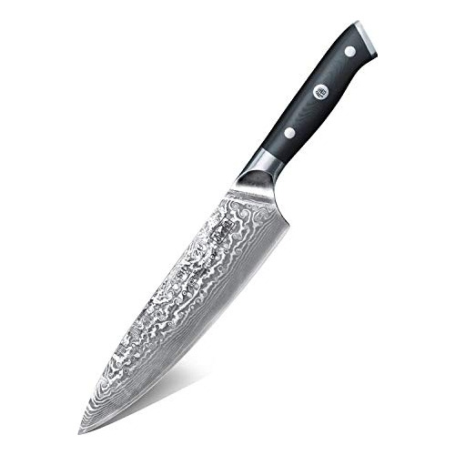 Cuchillo De Chef De Acero Japones De Damasco De 8 Pulgadas