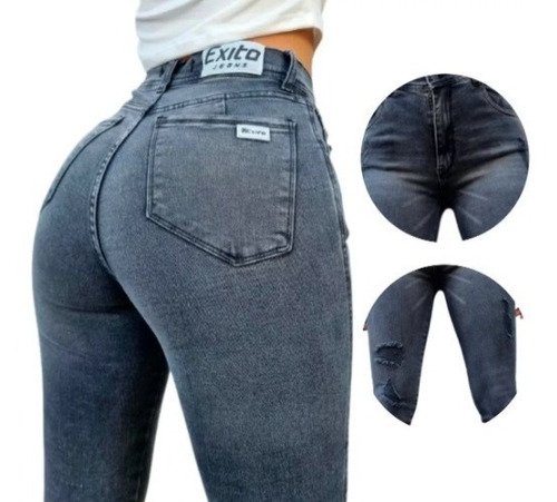 Jeans Elastizados Mujer - Marca Exito Con Bolsillos