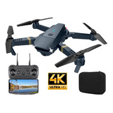 Drone Cuadricoptero Dual Camara 4k Plegable Wifi + Estuche Color Negro