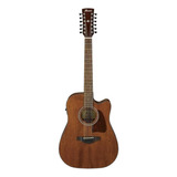 Guitarra Acústica Ibanez Artwood Aw5412ce Para Diestros Open Pore Natural Open Pore