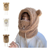 Gorros Tejidos Bufanda Máscara Peluches Gorros Para Frio 