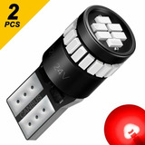 2x T10 Led 24v Door Dome Map Lights Car Super Bright Red Aab