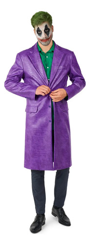 Joker Abrigo Largo Disfraz Para Hombre Halloween Guason Adulto Original | Envío gratis