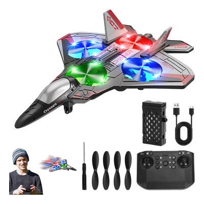 Einaro Mini Drones Para Niños Avión Rc 2.4ghz De Combate Con Giro De 360°, Con Giroscopio De 6 Ejes Y Radar De Evitación De Obstáculos Duales Con Luces Led De Navegación De Colores rojo Azules | Envío gratis