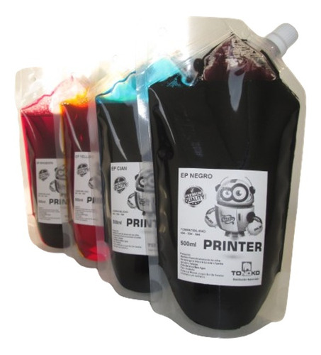 4 Tinta Tnko Compatible Para Epson T664 L110 L120 L200 500ml