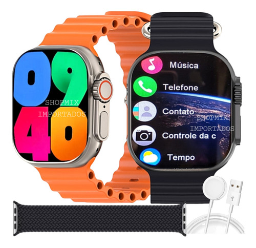 Relógio Smartwatch W69 Ultra Plus 49mm Tela Amoled Series 10