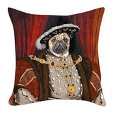 Archie Mcphee Funda De Almohada Henry El Pug