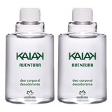 Kit 2 Refil Perfume Deo Corporal Masculino Kaiak Aventura De 100ml Natura