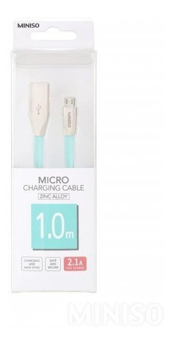 Cable Aleacion Zinc Micro Usb A Usb 1m Miniso