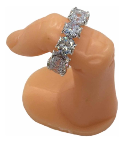 Anillo En Piedra Swarovski Plata Fina Ley .925