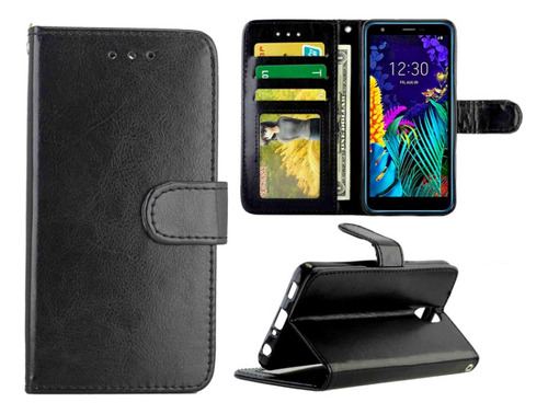 Para LG K30 (2019) Crazy Horse Texture Cuero Horizontal Fli