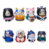 Naruto Gatos Konoha Village Colección 8 Figuras En Bolsa 