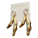 Aretes Tory Burch Guisantes Dorados Colgantes Con Perlas