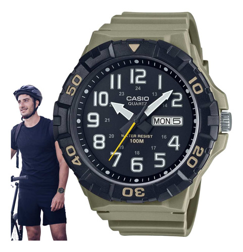 Relógio Casio Masculino Analógico Caqui Mrw-210h-5avdf