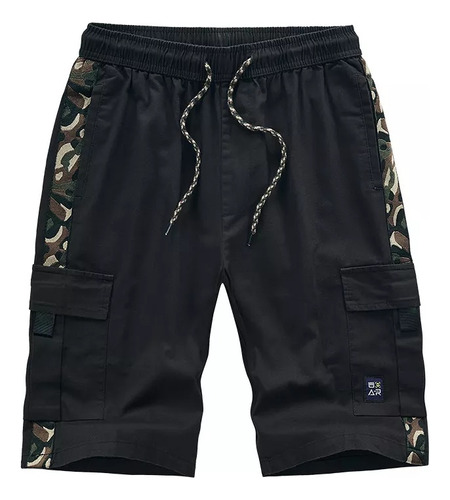 Shorts Cargo De Algodón Con Múltiples Bolsillos Para Hombre