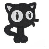 Parche Bordado Gatos Negros Rock Punk Gothic Termoadhesivo