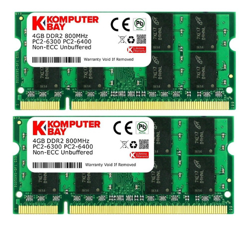 Memoria Ram 8 Gb (2 X 4gb) Pc2-6400 Ddr2-800 Sodimm