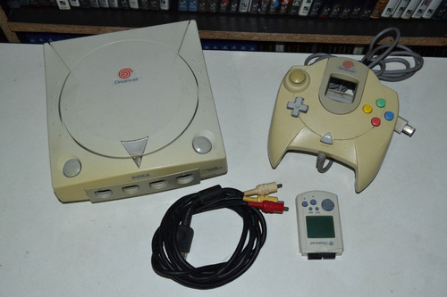 Console Sega Dreamcast Com Gdemu + Vmu + Cartão 8gb