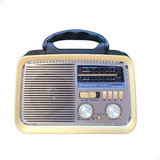 Rádio Retro Pilha Tomada Amfm Pendrive Sd Usb Bluetooth Cor Preto 110v/220v