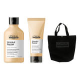 Loreal Shampoo Absolut Repair 300ml + Enjuague 200ml+ Bolso