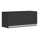 Armário Aéreo Multiuso Geladeira Lux 60cm 100% Mdf Preto