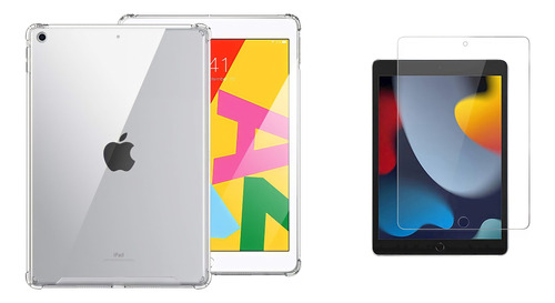 Funda Transparente Para iPad 7 8 9 Gen 10.2 + Lamina Vidrio