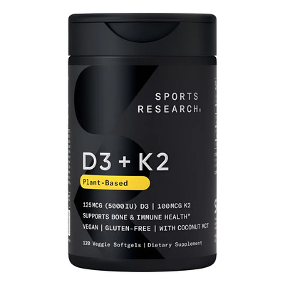 Sports Research Vegan Vit D3 + Vit K2 120 Softgels Sfn | Envío gratis