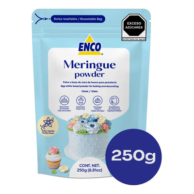 Merengue En Polvo 250g Enco Decoración Cupcakes Reposteria | MercadoLibre