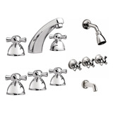 Juego Griferia Baño Set Lavatorio Bidet Ducha Peirano Murcia