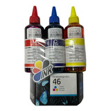 Cartucho Hp 46 Color +kit De Tintas Para Recargar