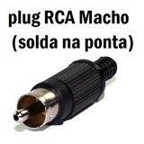 200un Kit Plug Rca Plástico (preto)