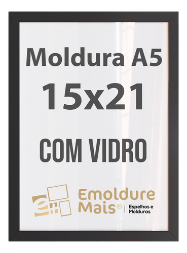 Moldura A5 15x21 Com Vidro Para Foto Quadro Porta Retrato