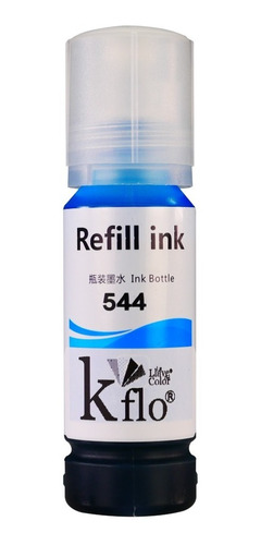 Kflo Tinta T544 Compatible Cian 70ml Para Uso En Eps
