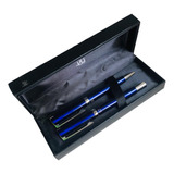 Set Boligrafos Jean Cartier Azul