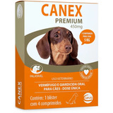 Vermifugo Canex Premium 450mg Para Cães De 5kg 4 Comprimidos