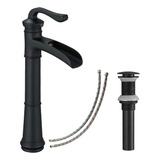 Grifo Para Lavabo Bathlavish, Color Negro Mate, Diseno En...