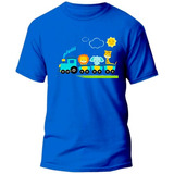 Roupa Infantil Trenzinho Animais Camisa Criança Menino 1 A 6