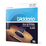 Cuerdas Para Guitarra Acústica D'addario Silk & Steel - Ej40