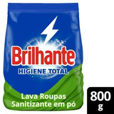 Lava Roupas Desinfetante Em Pó Brilhante Higiene Total 800gr